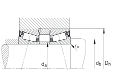 圓錐滾子軸承 JK0S060, 整體圓錐滾子軸承，單側(cè)唇密封，直徑系列 0