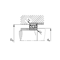主軸軸承 HSS71922-C-T-P4S, 調節，成對安裝，接觸角 α = 15°，兩側唇密封，非接觸，加嚴公差