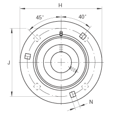 軸承座單元 GRRY30-VA, 帶三個/四個螺栓孔的法蘭的軸承座單元,沖壓鋼板,內圈帶平頭螺釘,R 型密封, 耐腐蝕保護 軸承座單元 GRRY30-VA, 帶三個/四個螺栓孔的法蘭的軸承座單元,沖壓鋼板,內圈帶平頭螺釘,R 型密封, 耐腐蝕保護